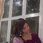 Premium Embroidered Georgette Gown with Gold Crush Dupatta