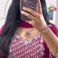 Luxury Embroidered Chinon Gown with Dupatta