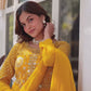 Premium Faux Blooming Georgette Gown with Dupatta