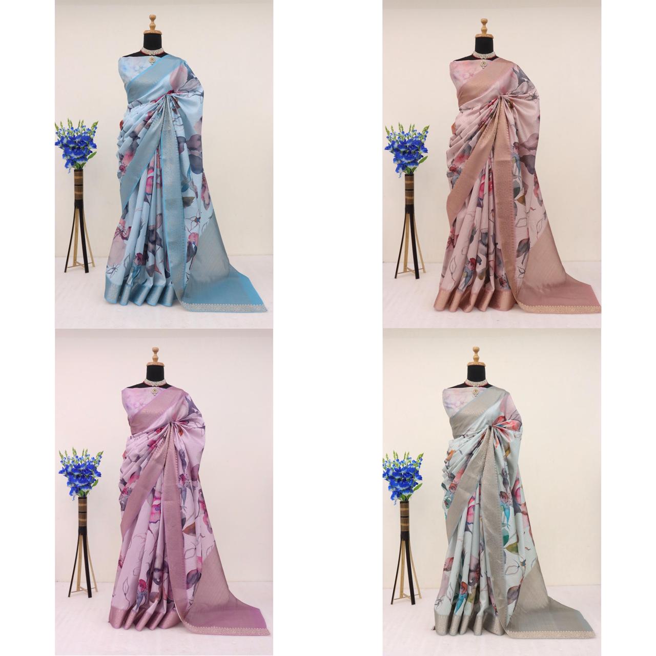 Handloom Silk Digital Print Saree