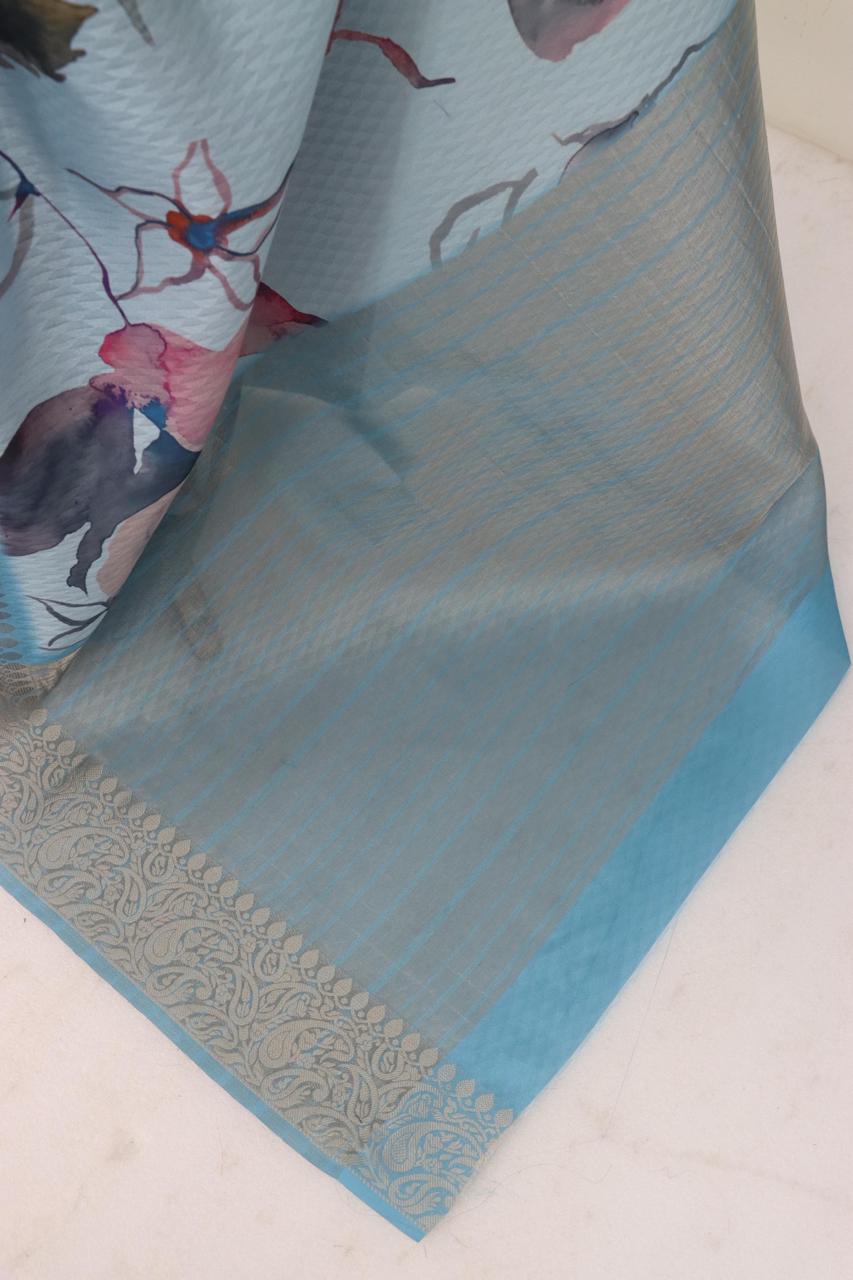 Handloom Silk Digital Print Saree