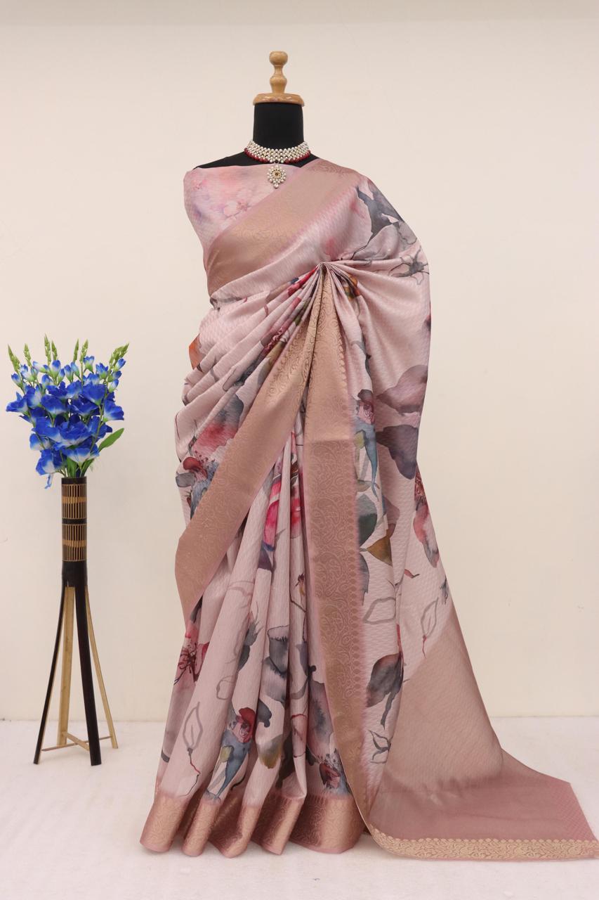 Handloom Silk Digital Print Saree
