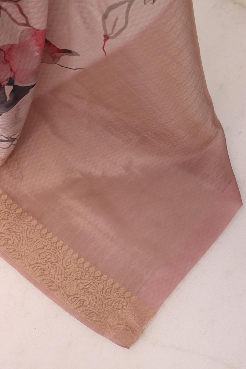 Handloom Silk Digital Print Saree