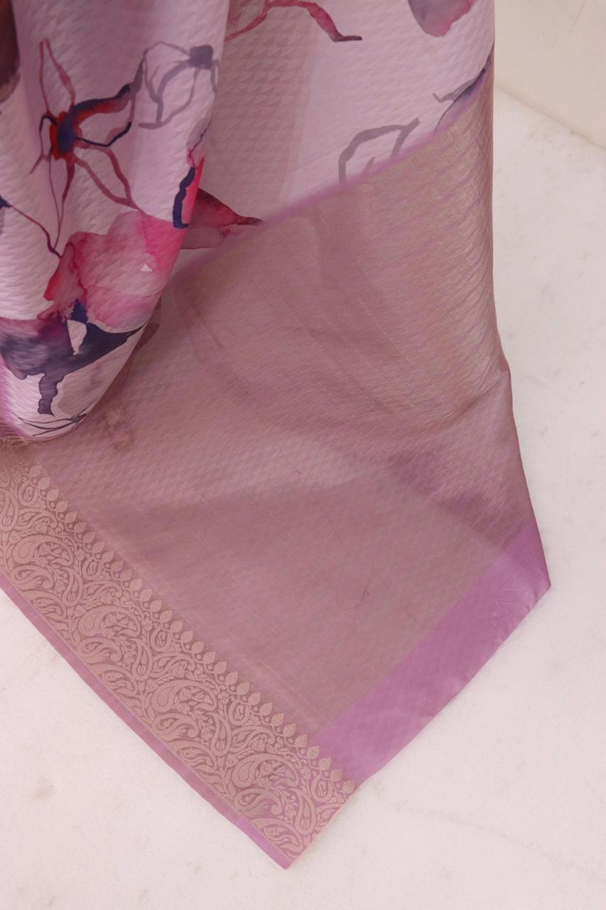 Handloom Silk Digital Print Saree